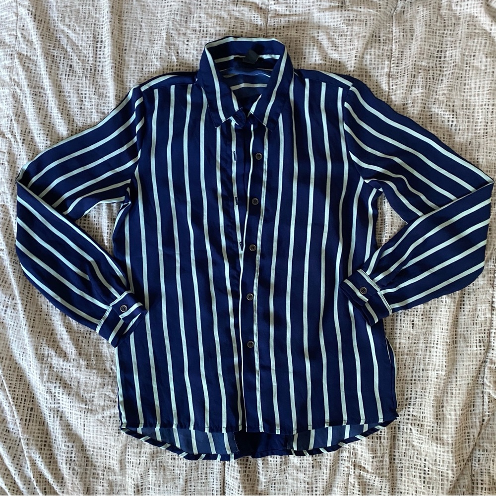 Forever 21 Blue Striped Shirt